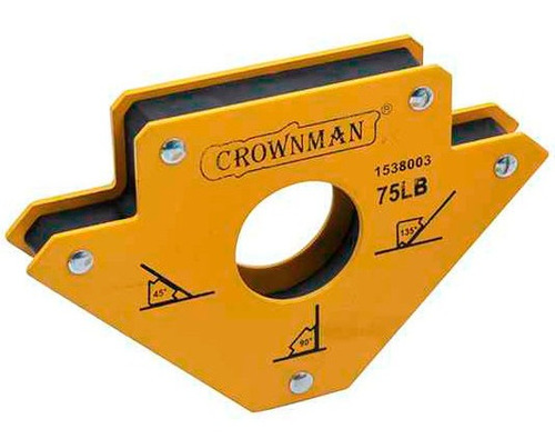 Escuadra Magnética P/ Soldar 45 90 135º Hasta 34kgs Crownman