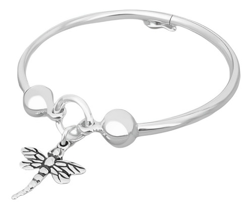 Pulsera Brazalete Libélula Regalo Mamá Joya Plata Ley 950