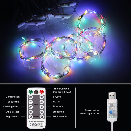 . 6x3 Metros, 600 Luces, Luz De Cortina Usb Con Control
