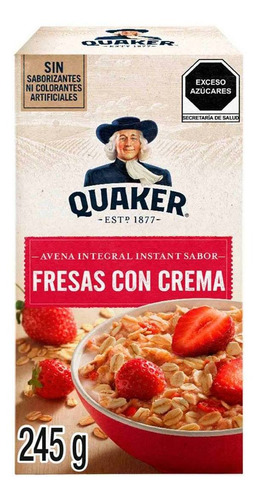 Avena Quaker Instant Fresas Con Crema 245g