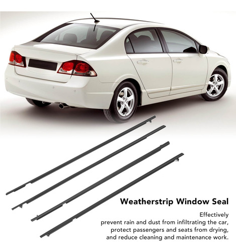 Burlete Para Puerta De Coche Kit De 4pcs Material Goma Abs