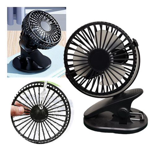Ventilador De Escritorio Con Clip, Enchufable, 3 Velocidades