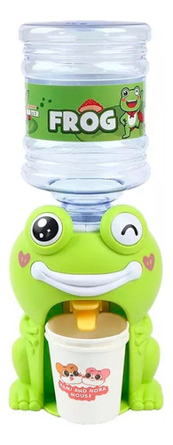 Mini Garrafón Dispensador Agua Bebidas Niños Juguete Kawaii Color Rana Verde