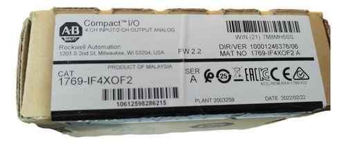 1769-if4xof2 Allen-bradley Compactlogix Analog Module High