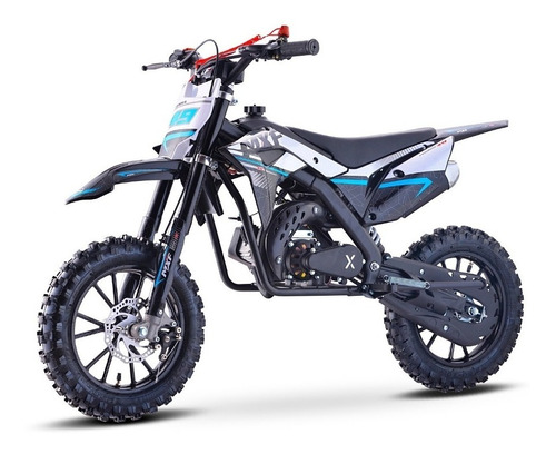 Mini Moto Ferinha Mxf Motor 2t 49cc Partida Elétrica Azul