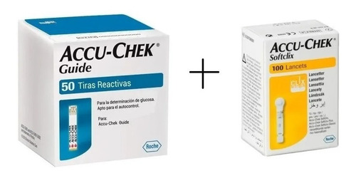 Imagen 1 de 2 de Pack Tiras Reactivas Accu-chek Guide + Lancetas Softclix