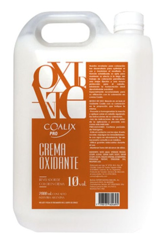 Crema Oxidante 10 Vol Coalix Pro X 1800 Ml