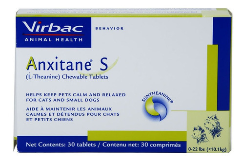Suplemento Anxitane Virbac S Menores De 10 Kg 30 Tabletas 