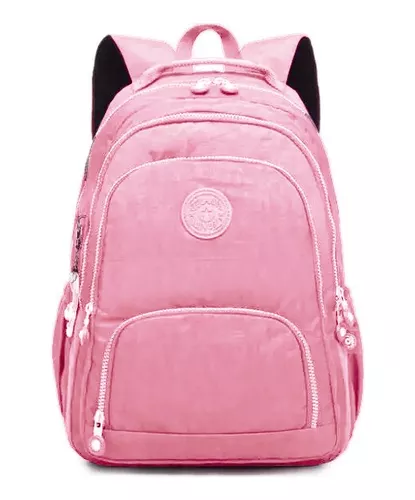 Mochila Tactel Rugged College School Notebook para mujer, color rosa claro