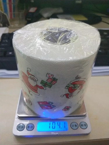 Papel Higiênico Colorido Padrão De Natal 6s Papai Noel 4002