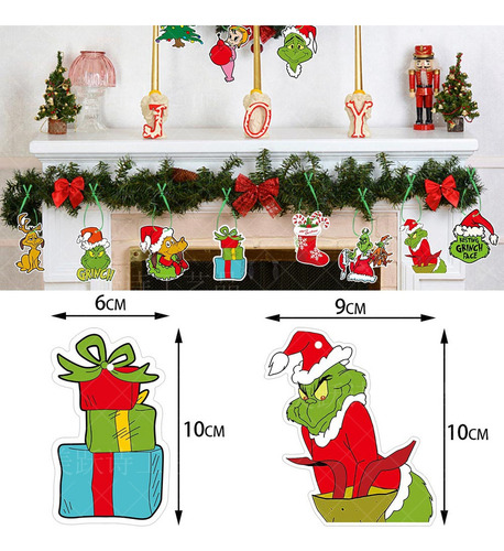 32pcs Colgante De Joyería Decoración Árbol De Navidad Grinch