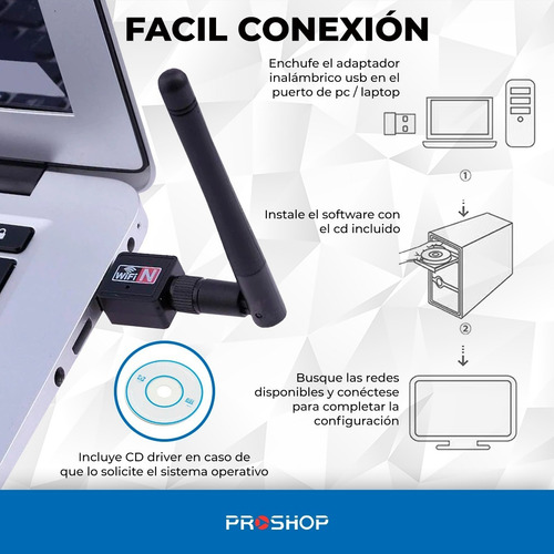 Imagen 5 de 10 de Adaptador Antena Usb Wifi Mini St-wi1 150 Mbps Plug & Play