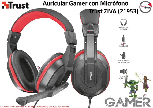 Auricular Gamer Con Microfono Trust Ziva (21953)