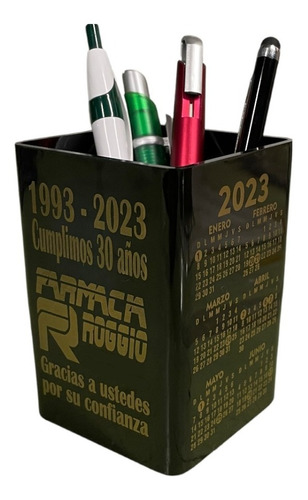 50 Cubos Portalapices De Escritorio Con Calendario Y Logo Personalizado