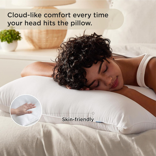 Almohadas Queen Bedsure - Confortables Y Soporte 19x28 2 Pz