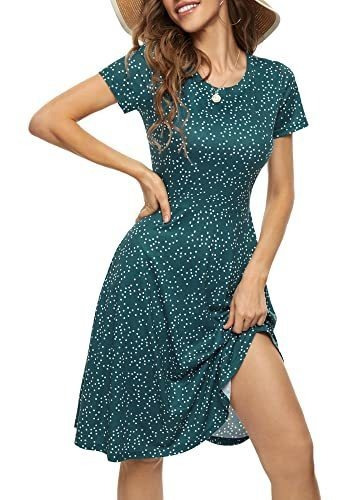 Vestidos Casuales Para Mujeres Verde Luna De Luna Tvkvh