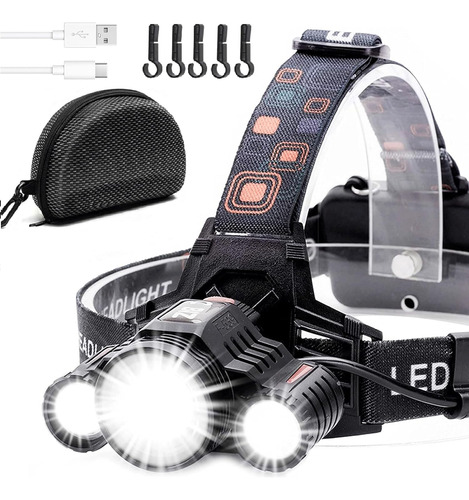 Linterna Frontal Más Brillante 2000 Lumen Cree Led De ...