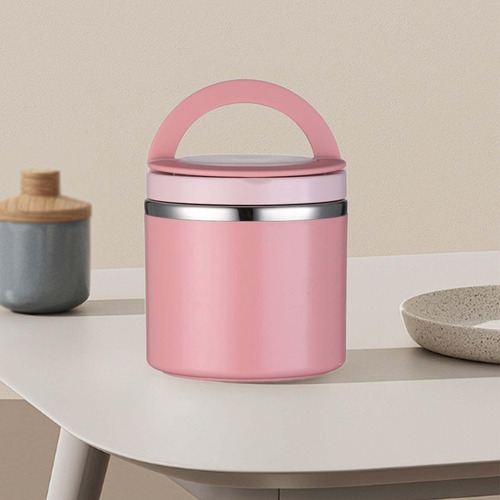 Lancheira Ao Ar Livre Caixa De , Utensílios De 1000ml Rosa