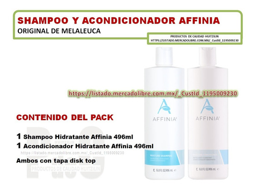 2p Shampoo Y Acondicionador Hidratante Affinia De Melaleuca 