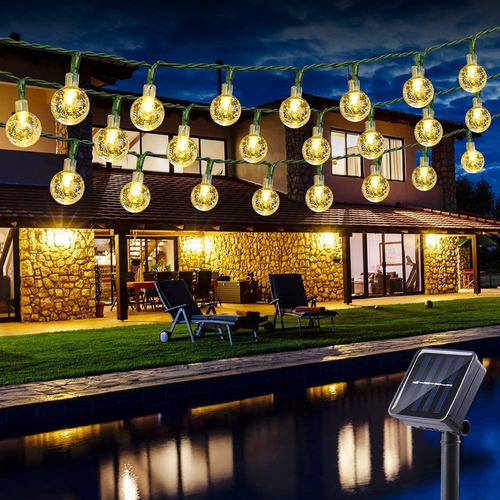 Yy Guirnalda De Luces Solar 22 M 200 Foco Jardín Impermeable