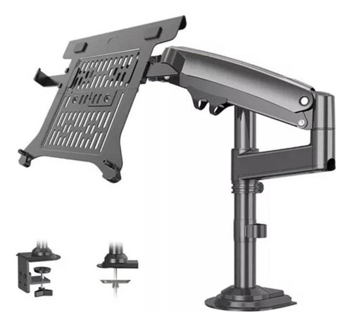 Soporte De Escritorio Con Brazos Flexibles Para Notebook Color Negro