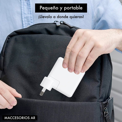 Imagen 4 de 10 de Adaptador Para Cargador Macbook Pro Air iPad Toma Argentina