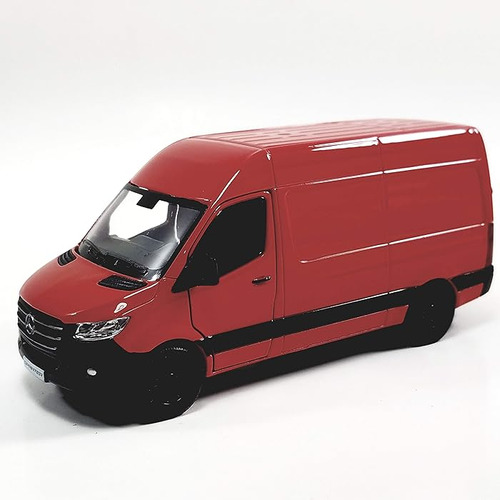 2019 Benz Sprinter Cargo Van Bomberos Rojo 48 Escala Die Cas