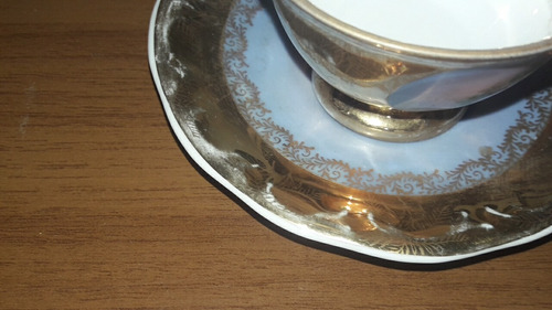 5 Xicaras De Café Schmidt Com Ouro - Cena Galante