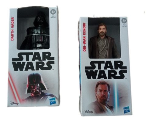 Paquete Figuras Star Wars Darth Vader Y Obi Wan Kenobi