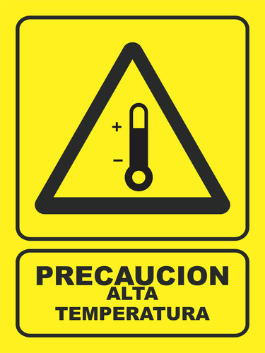 Señalamiento Letrero Precaucion Alta Temperatura 30x40lamina