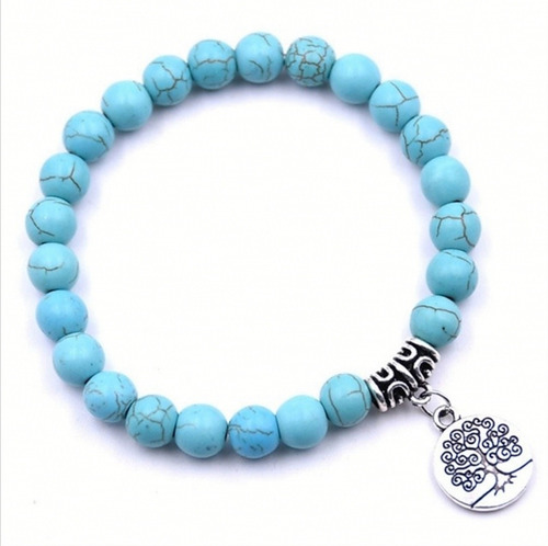 Pulsera Piedra Turquesa Árbol 