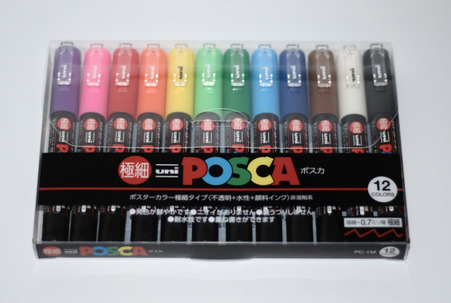 Kit de canetas Posca PC-1m de 12 cores