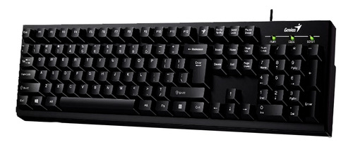 Teclado Genius Kb-100 Usb Resistente Al Agua Español Negro