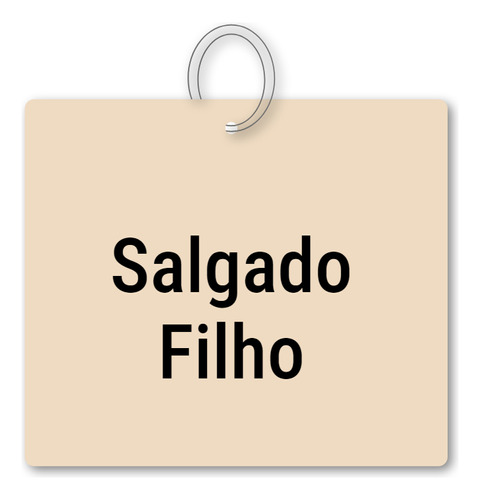 14x Chaveiro Salgado Filho Mdf Recordação C/ Argola