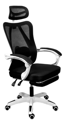 Silla Gamer Oficina Y Estudio. Malla Mesh Modelo: T18 B&n.