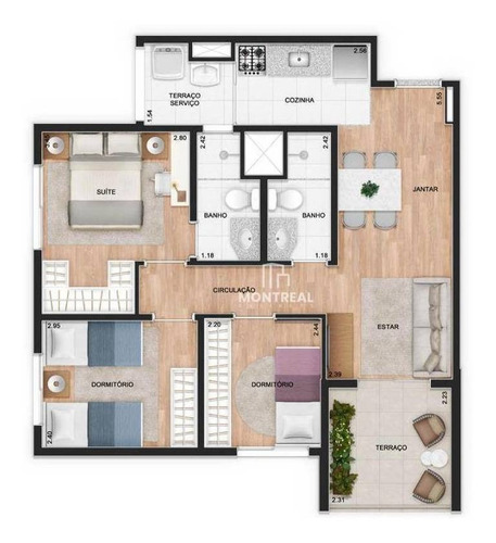 Apartamento À Venda, 62 M² Por R$ 491.397,00 - Vila Anastácio - São Paulo/sp - Ap2374
