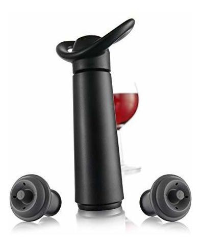 Ahorrador De Vino Vacu Vin Concerto Black (1 Bomba, 2 Tapone