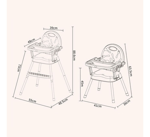 Silla Alta Tabletalk, Ligera Y Portátil Para Bebés