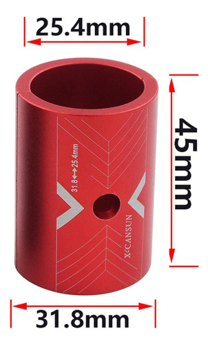 Para Adaptador De Conversión De Cuña Para Manillar De Rojo