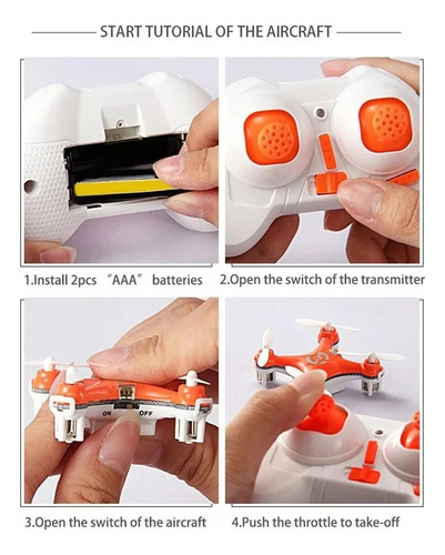 Helicóptero Cuadricóptero Led Cx-10 Mini Drone 2.4g De 6 Eje