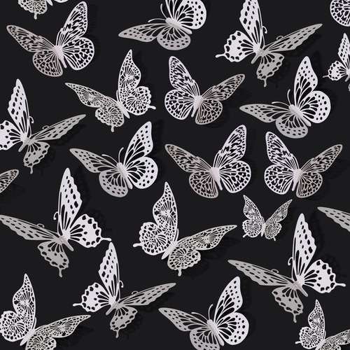Saoropeb Decoración De Pared De Mariposas 3d, 48 Piezas, 4 