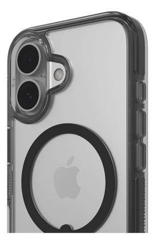 Funda Para Iphone 16 Con Magsafe Zagg Transparente Con Borde Negro