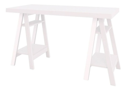 Mesa Para Escritório Escrivaninha Cavalete Art Web Branco