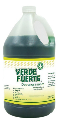 Desengrasante biodegradable Verde Fuerte, 1 galón