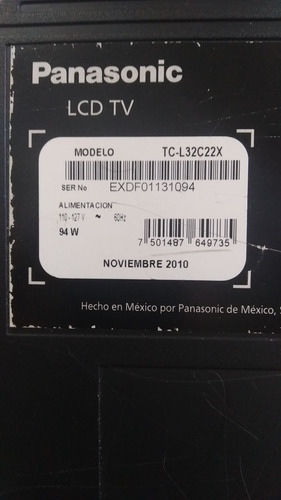 Imagen 2 de 3 de Tarjeta Fuente De Poder Tv Lcd Panasonic 32 Pulgadas
