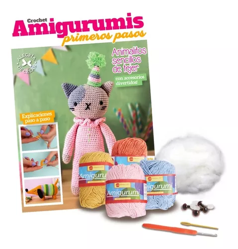 Revista Amigurumis Crochet + Agujas Relleno Hilo Marca Punto