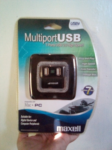 Multipuerto Usb 7 Puertos Usb 2.0 Alta Velocidad Maxell 