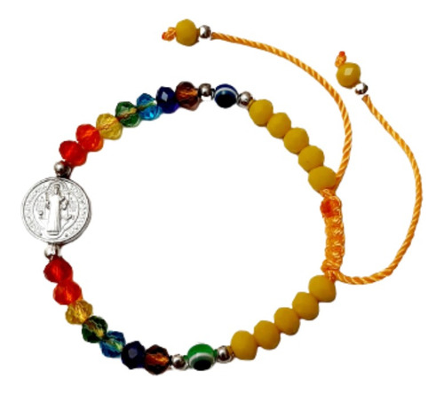 Pulsera San Benito 7 Chakras - Regula Energia Y Proteccion D