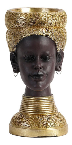 Mujer Africana Cabeza Estatua Arte Escultura Decoración Del