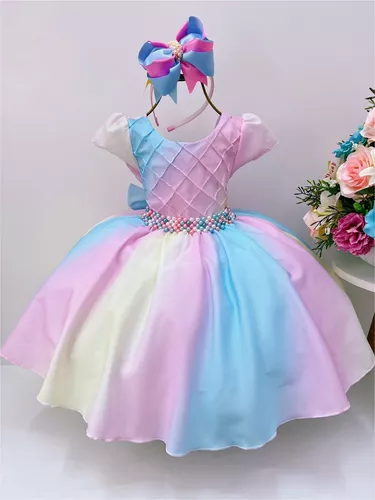 Vestido moana baby com manga 1 2 4 6 anos infantil